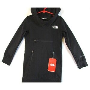 The North Face Hoodie Girls Youth 5 Black G Tekno Pullover FlashDry-XD Fleece